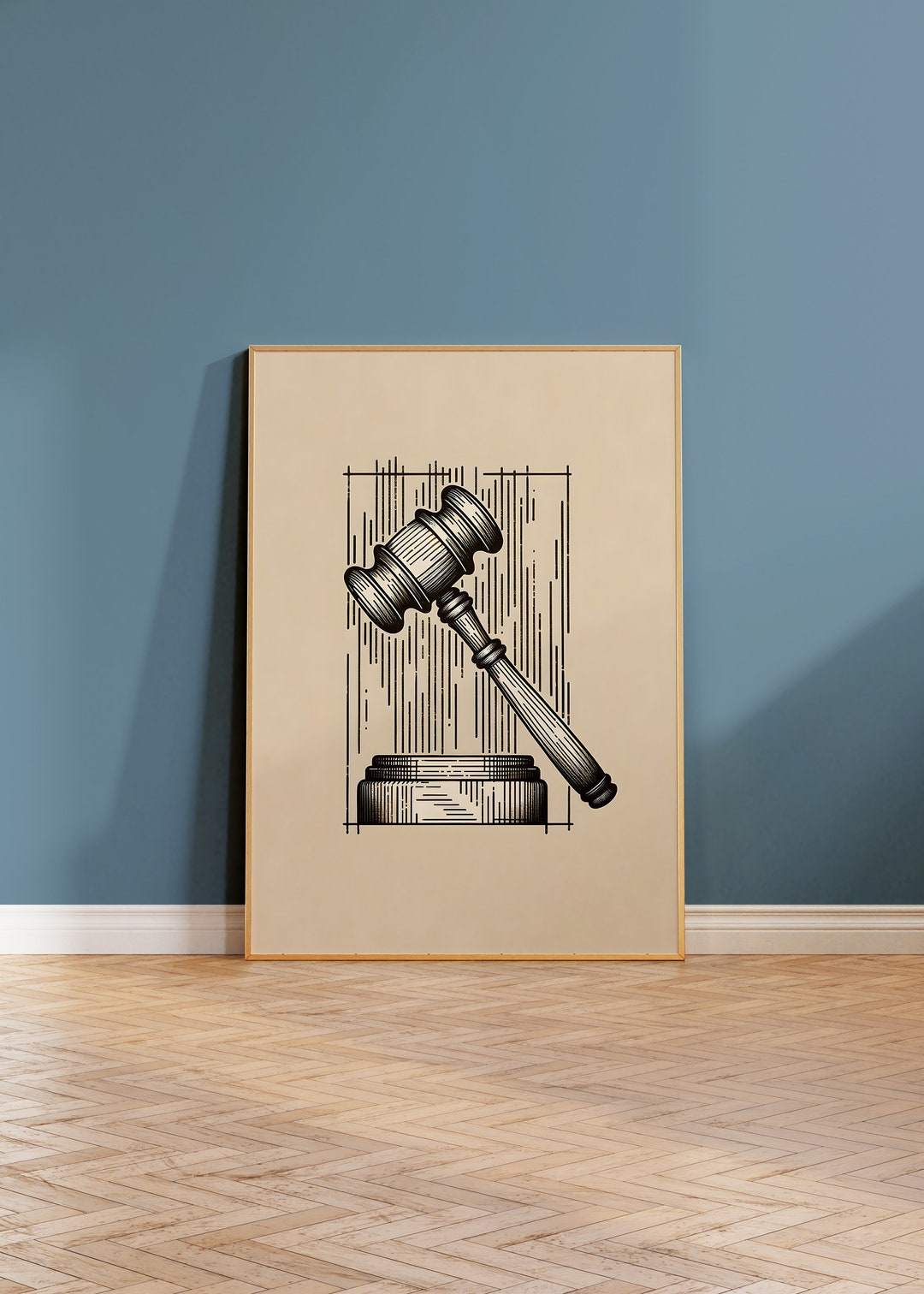Classic Judge's Gavel Art Print - Symbol of Justice Wall Art - Legal ...