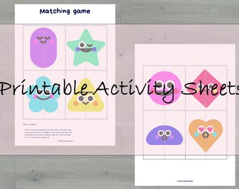 Shapes Matching Game for Kids, Toddler Shapes Game, Shape Matching Activity, Shape Game