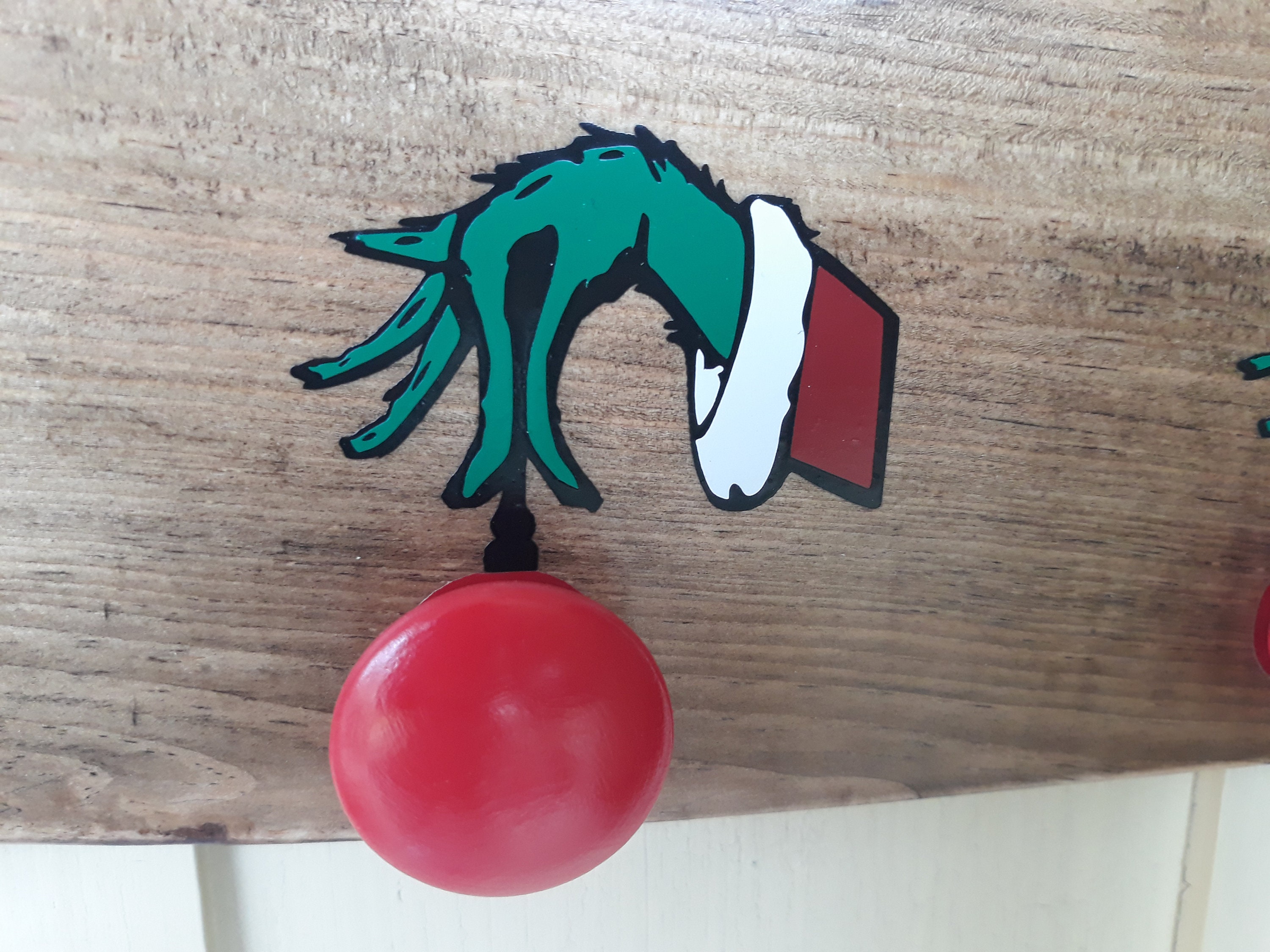 The Grinch Stocking Holder, Wall Mounted Stocking Holder, Stocking