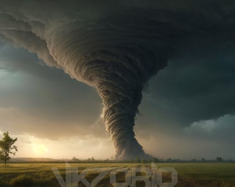 Tornado - Printable Art - Wallpaper - Digital Download - High Quality - 8K