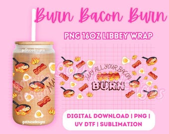 Hand Drawn Kawaii Trendy Anime PNG | Burn Baby Burn 16oz Cup Wrap