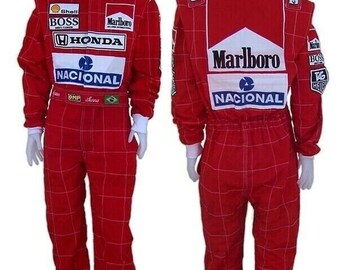 Ayrton Senna kart racing suit embroidered made to measure  Racing suit