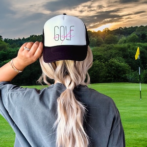 Hot Pink Golf Wife Trucker hat