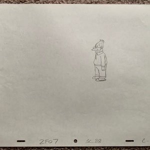 The Simpsons Original Vintage Production/Animation Drawing - Grampa!