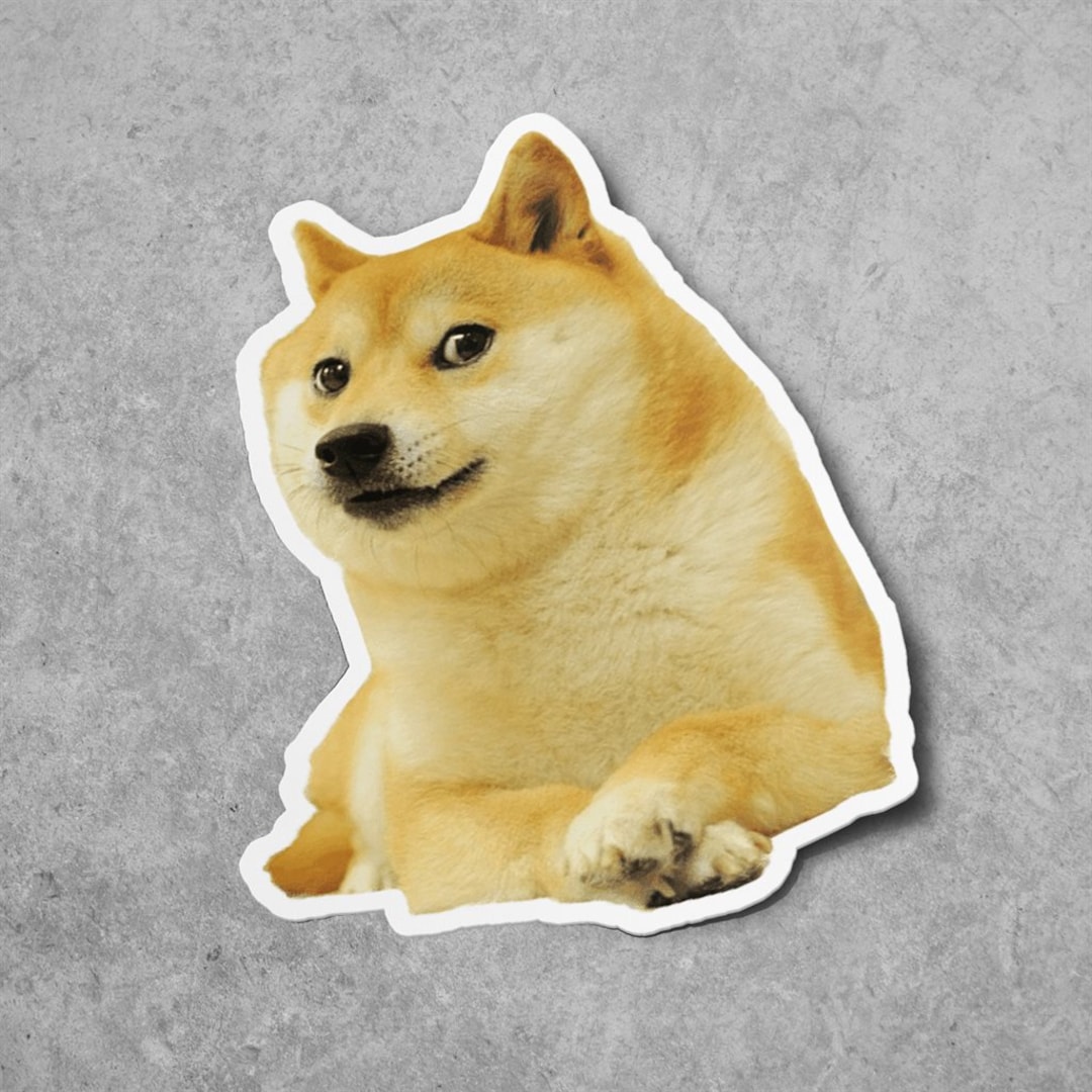 Doge Meme Sticker, Funny Sticker Waterproof for Laptop, Car, Water ...