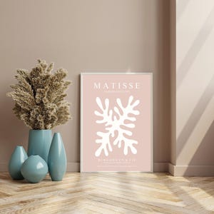 Matisse Exhibition Poster | Papiers Découpés, White Over Pink, 1953 | Berggruen & Cie Digital Print | Abstract Wall Art for Home