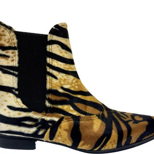 Charlie - Chelsea Winklepicker Boot in Tiger Animal Print