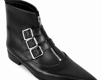 Jace - 3 Buckle Winklepicker Boot - Etsy