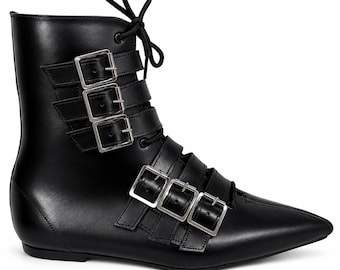 Albie - Pike con cordones y 6 hebillas