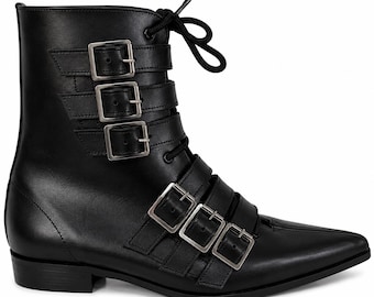 Albie - Winklepicker con 6 fibbie e lacci