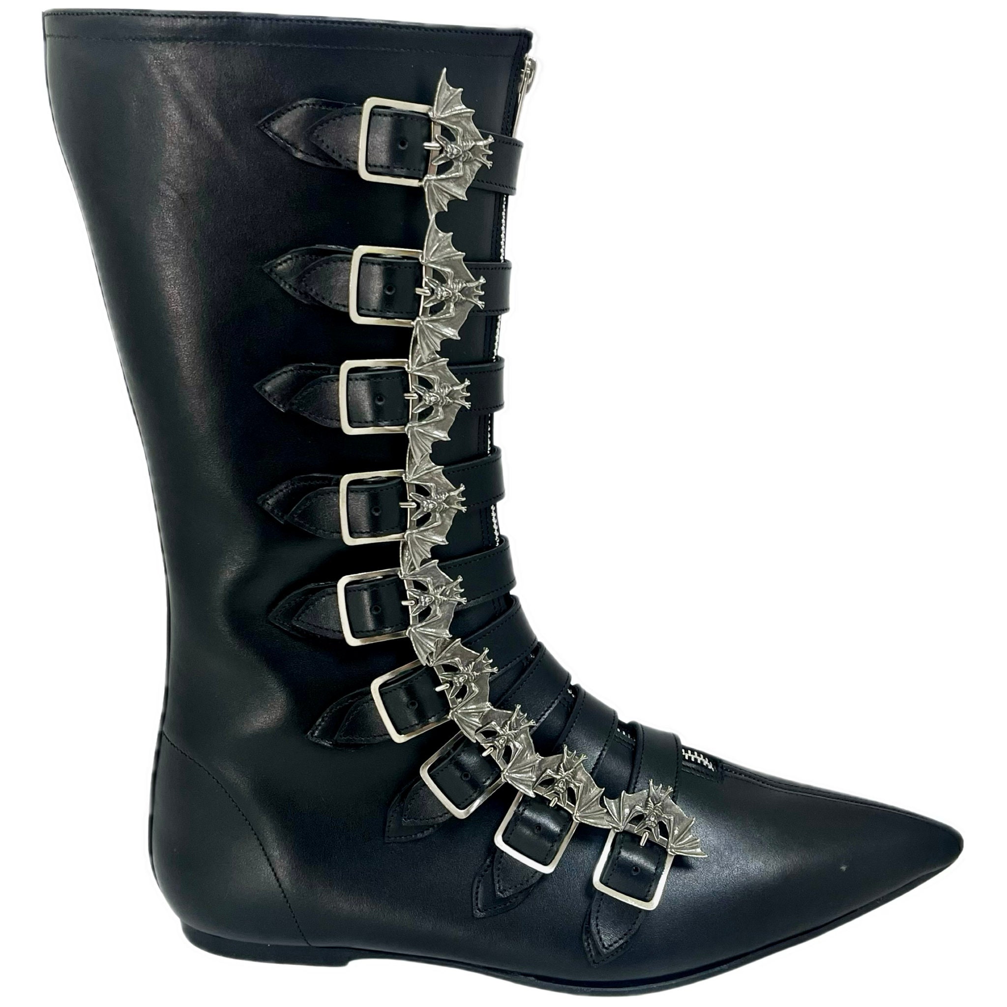 【BLACKUP】 Nighting Leather Buckle Long Boots Nining leather buckle long boots - BLACKUP