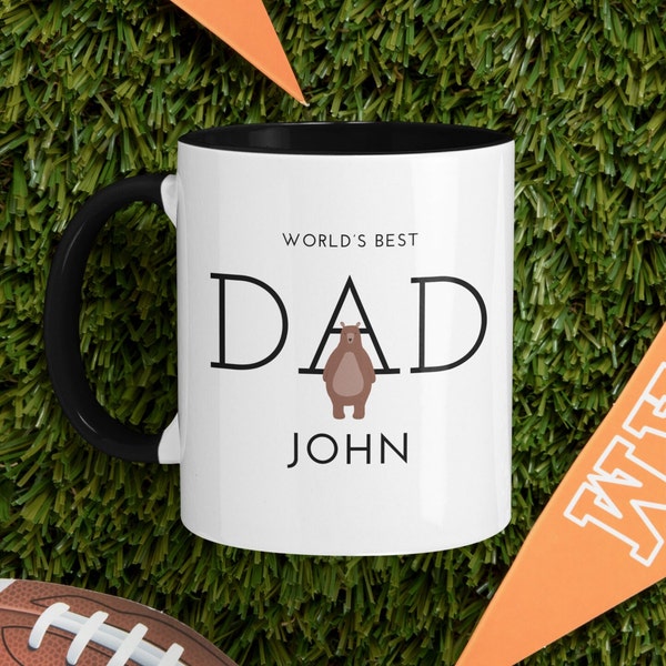 Dad bear mug, Dad mug, bear dad, present for dad, fathers day mug, dad bear personalized mug, present mug, worlds best dad