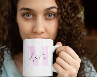 Personalized mug, name mug, Initial and name mug, gift mug, gift mug, friends mug.