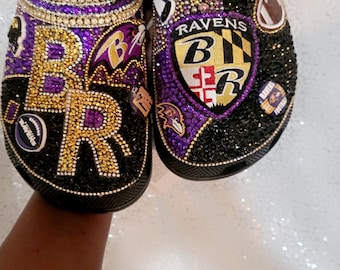 Custom football crocs