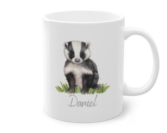 Personalisierte Tasse - Waldtiere - Dachs