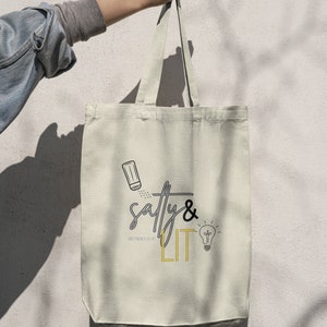 Christian Canvas Bag Christian Tote Bag Matthew 5 Salt And Light Salty And Lit Tote Bag Canvas Bag for Women Canvas Tote Bag Gift for Her