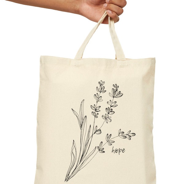 Flowers Tote Bag, Wildflower Tote Bag, Botanical Floral Bag, Hope Christian Gift, Aesthetic Women Bag, Floral Tote, Reusable Bag