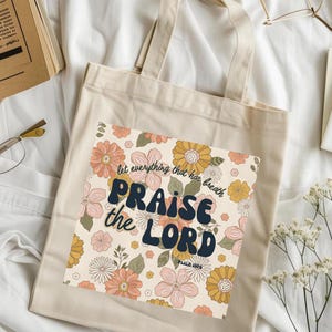 Faith Tote Bag Christian Tote Bag Canvas Gift Religious Gift Scripture Gift Bible Verse Christian Girl Gift Church Gift School Tote Shopper
