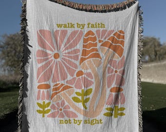Bible Verse Woven Throw Blanket: Christian Home Decor