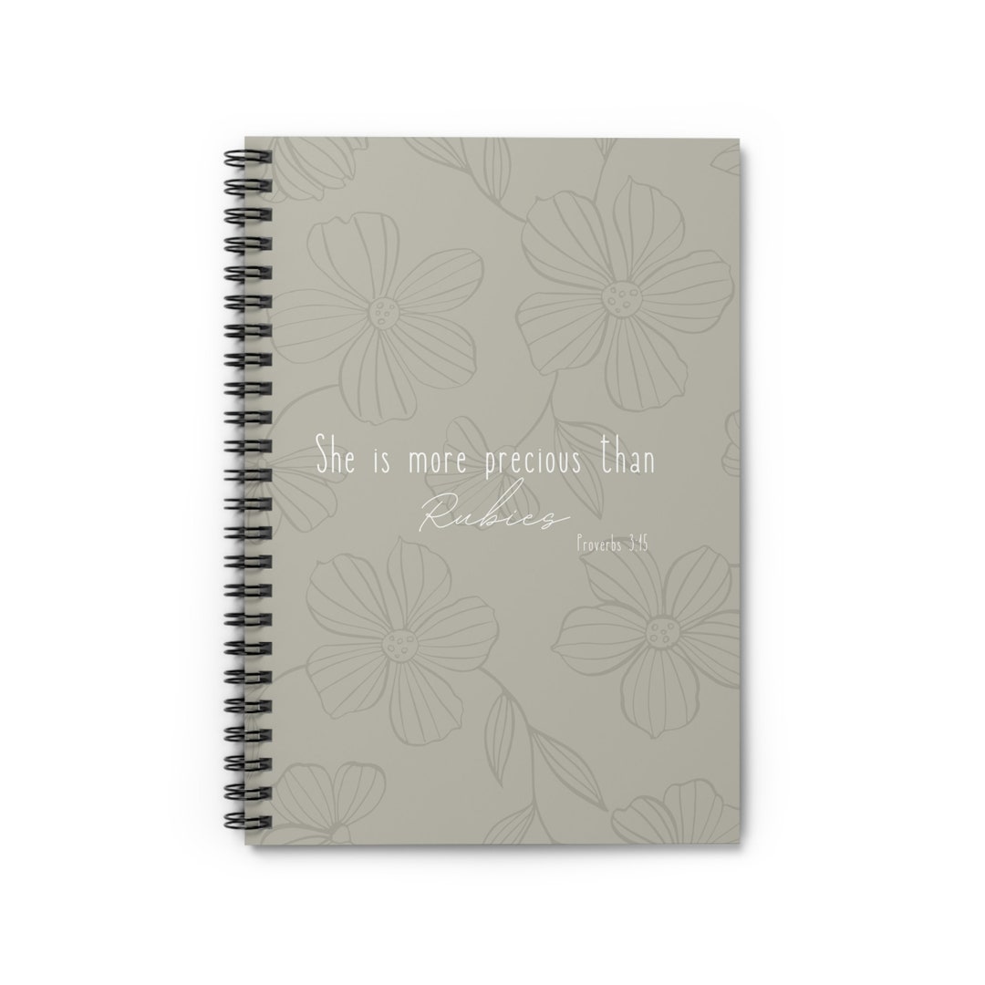 Floral Bible Verse Spiral Notebook: Christian Prayer Journal - Etsy