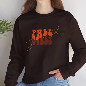Fall Vibes Sweatshirt, Fall Sweatshirt, Retro Fall Crewneck, Womens Fall Sweaters, Cozy Sweater Weather, Fall Shirts, Womens Gifts Halloween