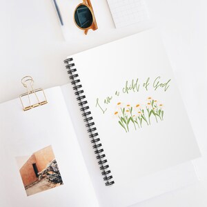 Cuaderno de versículos bíblicos del Hijo de Dios Cuaderno en espiral Línea reglada Diario de oración de las Escrituras Regalo cristiano para ella