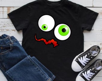 Personalized Fun Faces Tee - Matching Family Birthday Shirt - Unique Kids Gift - Amusing Comedy Apparel - Comical Faces Shirts - Funny Tee
