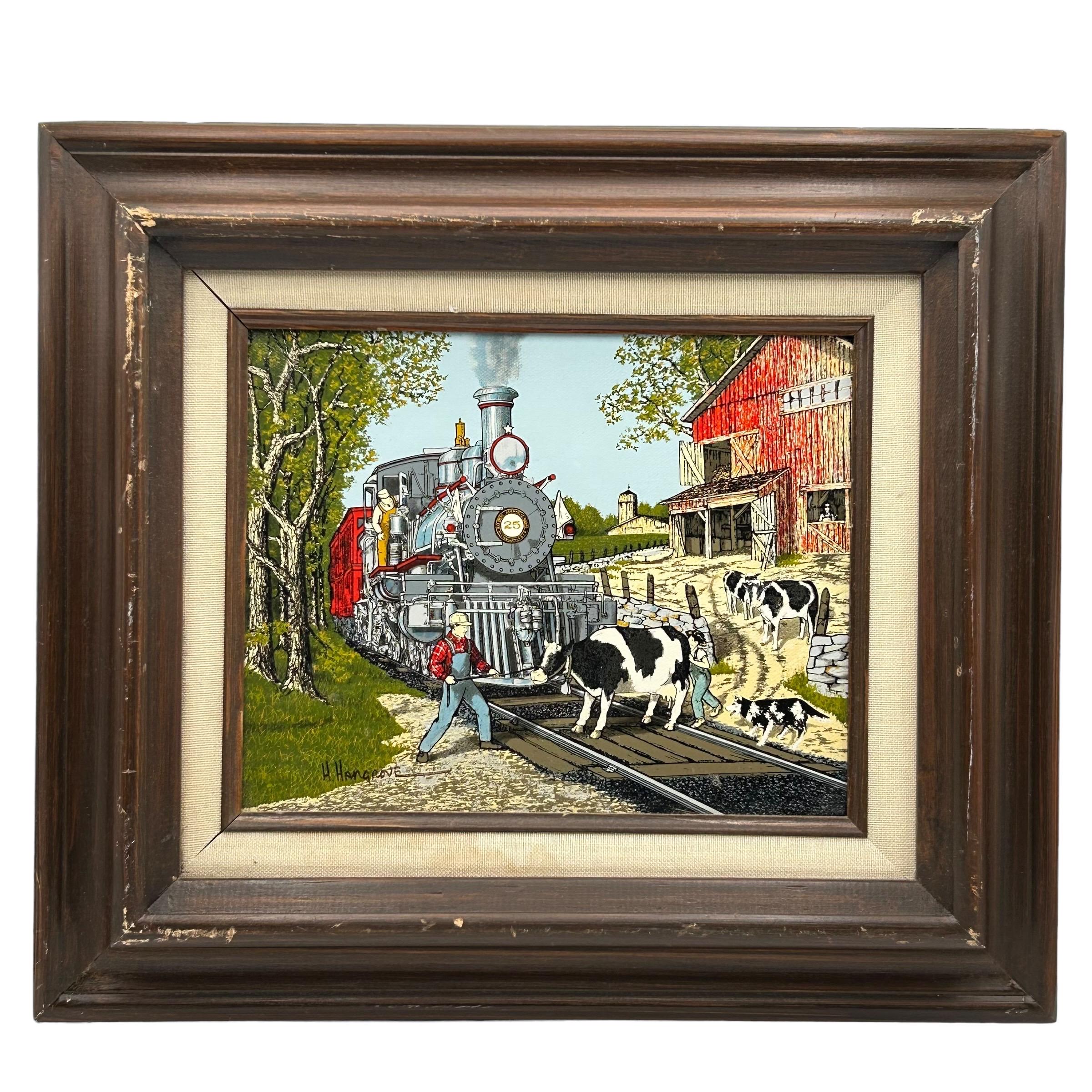Vintage Framed and Numbered H. Hargrove Oil Painting