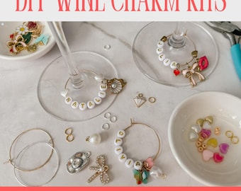 DIY Wine Charm Kit: Personalized Bachelorette Party Activity