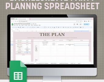 Hoja de cálculo para planificar la despedida de soltera en Google Sheets (descarga digital)
