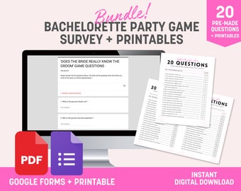 Was hat der Bräutigam gesagt Spiel: Junggesellinnenabschied (druckbare PDFs)