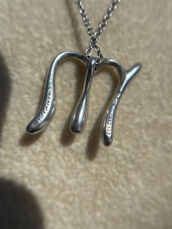 Vintage Tiffany Initial “M” Statement Necklace - image 4