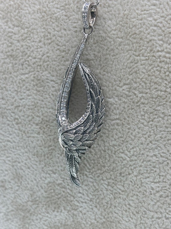 Vintage Angel Wings Necklace - image 3