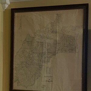 Richland Parish Landowners Map 1967 12x18 Leinwand Wrap Print