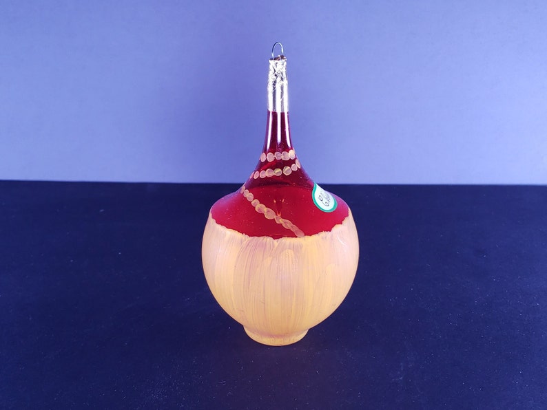 Chianti Wine Bottle Handpainted Glass Ornament Etsy