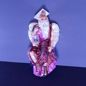 Christopher Radko &quot;Father Time&quot; Hand-Painted Glass Christmas Ornament