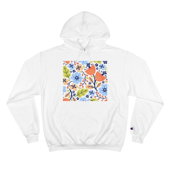 Floral champion hoodie cheap