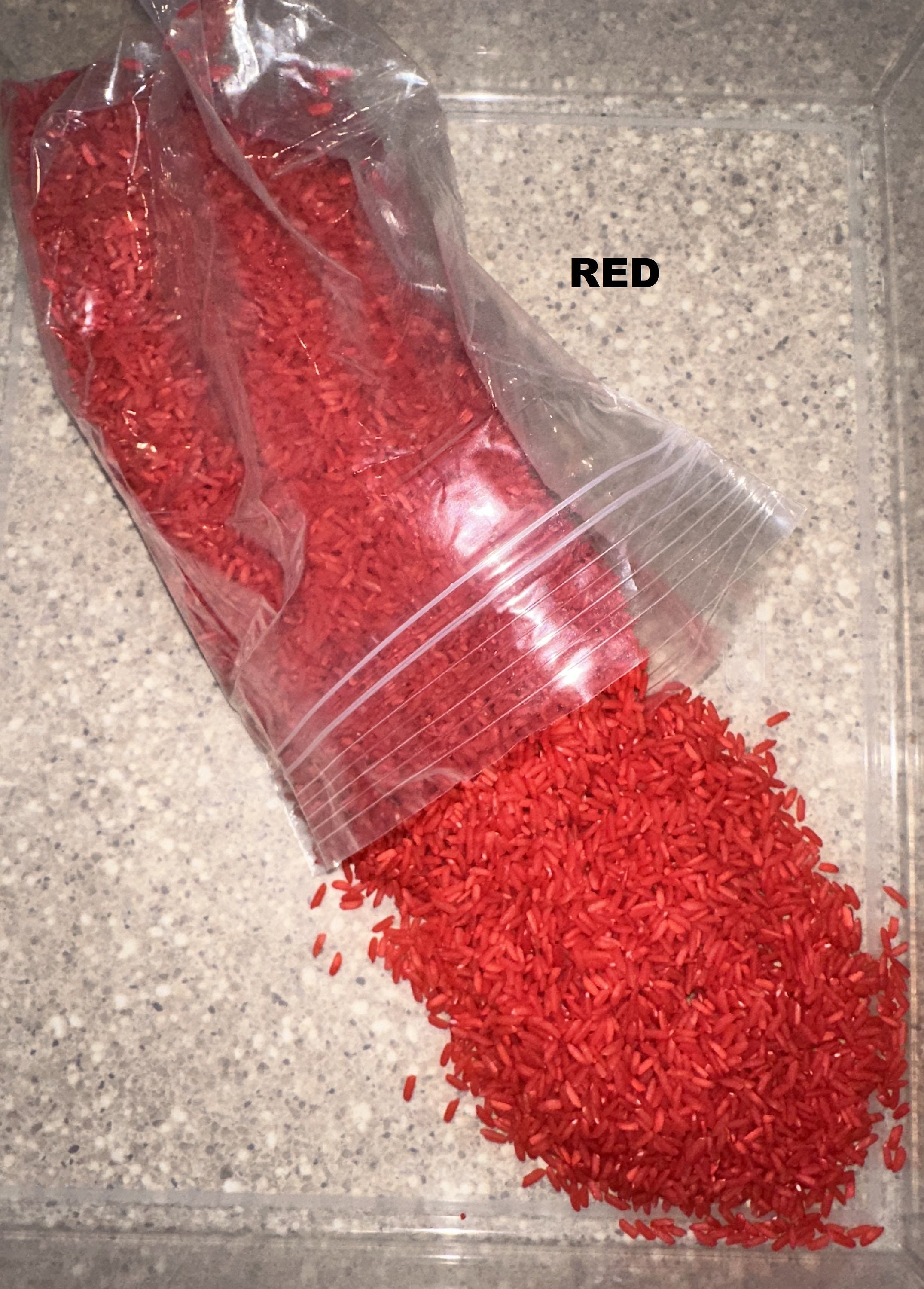 Colored Rice, Sensory Play, Sensory Bin Filler, Hand Dyed Rice, Sensory ...