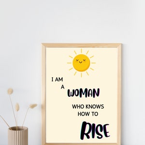 Ich bin Frau...| Selbstliebe, Motivation, Affirmation | A5 Größe | Sofort Download