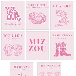 Preppy Pink Mizzou Prints