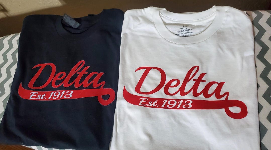 Delta Script 1913 Tee - Etsy