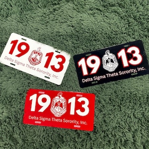 Delta Sigma Theta Front Car Tags