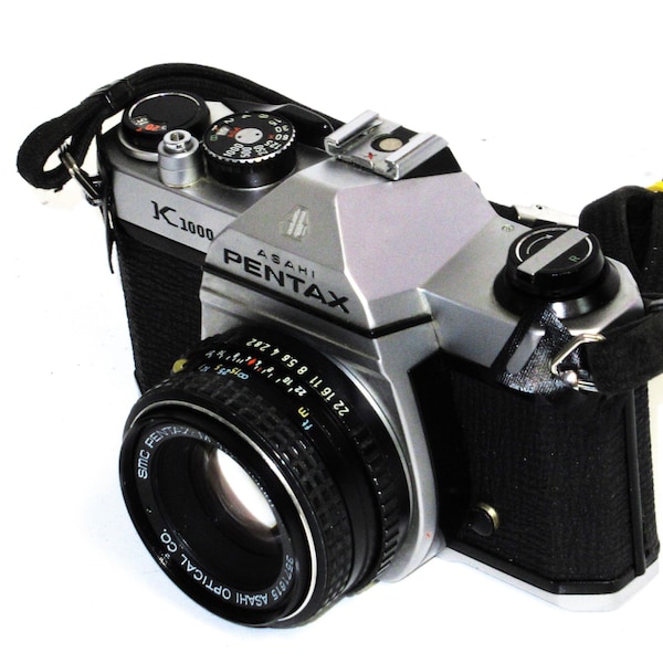 Pentax K1000 SLR Film Camera With Pentax 50/2 Lens  TESTED! CLA