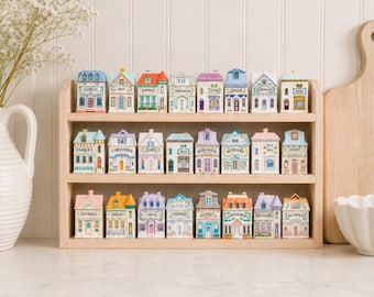 Estante para especias de encimera para Lenox Spice Village, organizador de exhibición montado en la pared, estante de cocina estilo rústico.
