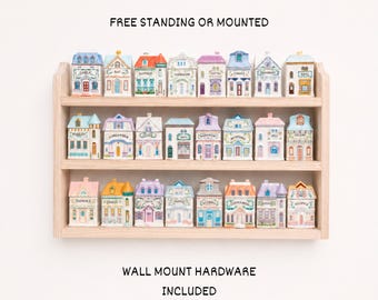 Unfinished Paint Ready Countertop Spice Rack For Lenox Spice Village Wall Mounted Display Organizer Farmhouse Kitchen Shelf Stand