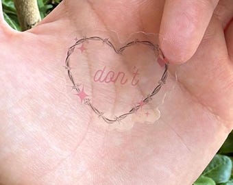 Funny 'Don't' Heart Sticker: Waterproof Laptop Decal