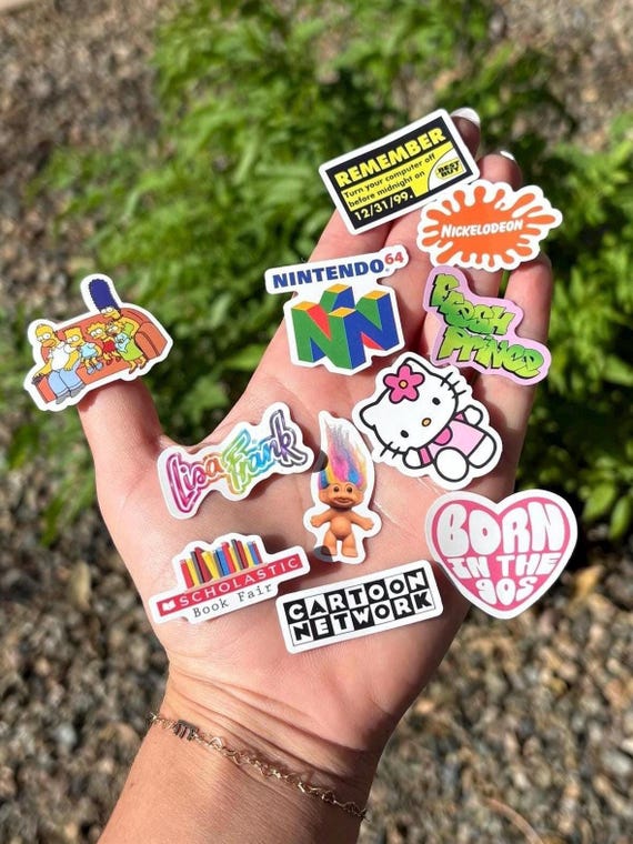 90's Stickers Nostalgia 90s kids stickers