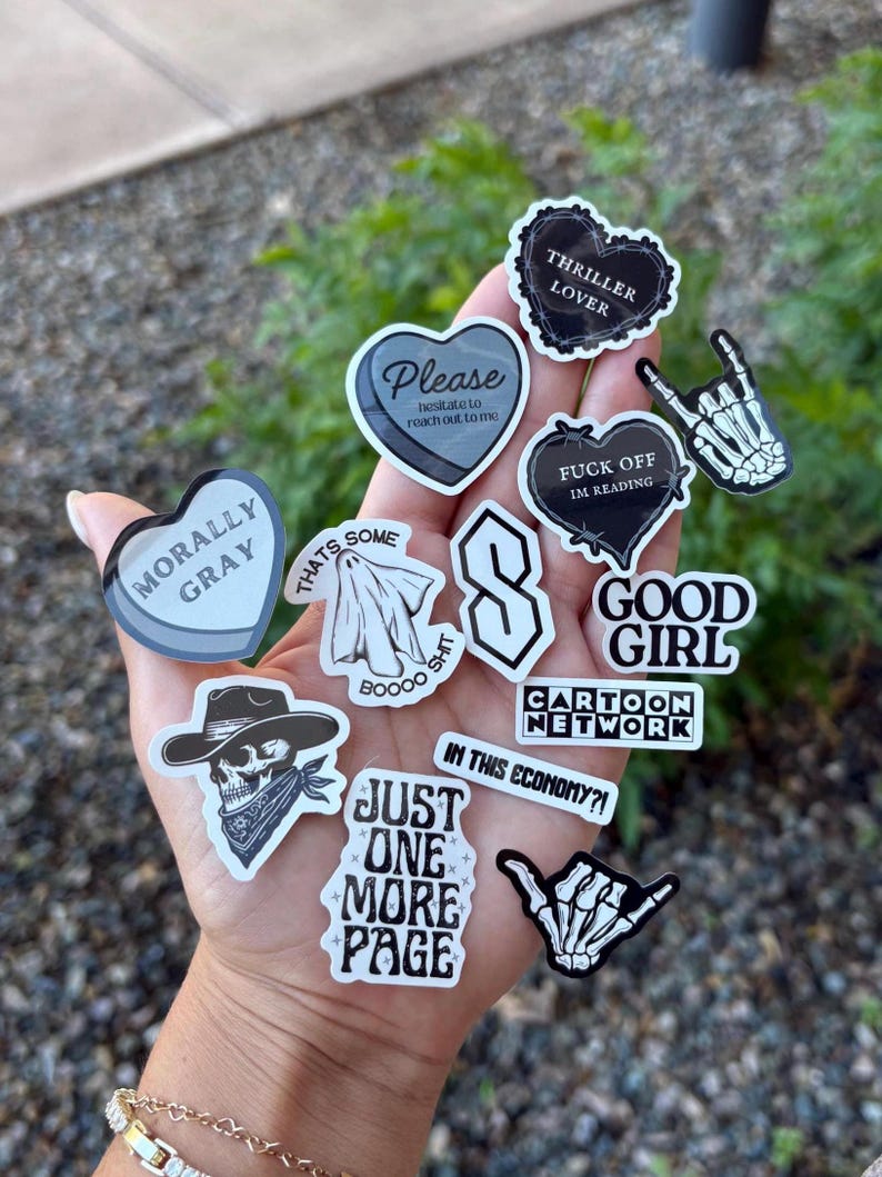 The Black Edit Stickers Girly Book Lover Gift Sticker Set Sticker Pack ...