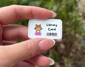 Pegatina para tarjeta de biblioteca DW de Arthur Library Card Sticker: divertida pegatina impermeable para Kindle
