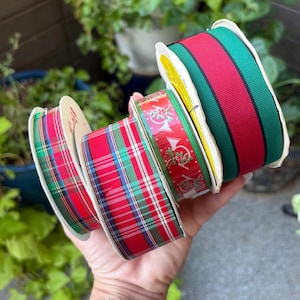Rare Find Vintage Christmas Ribbon Thick Vintage Wrapping Ribbon